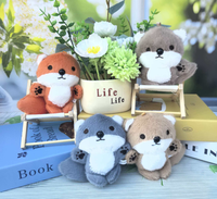 Porte-clés renard en peluche mignon, pendentif porte-clés renard en peluche adorable, jouet porte-clés animal personnalisé pour machine à griffes