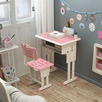 Meubles scolaires réglables en hauteur à prix réduit Ensemble de table et de chaises primaires MDF avec cadre en acier