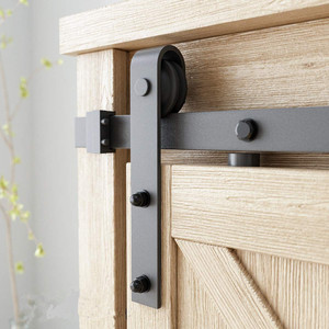 Tủ Nhỏ 39 "Trượt Barn Door Phần Cứng Cho Tủ TV Đứng Với Màu Đen Mini J Hình Dạng Móc - Product Image 6