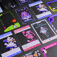 Carte de jeu personnalisée transparente en plastique PET avec dorure à chaud, carte de personnage de collection, souvenir d'anime, cadeau, carte transparente d'anime