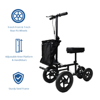 Trottinette à genou en aluminium légère, confortable, pliable, stable, solution de mobilité pour les patients souffrant de blessures au genou, certifiée CE