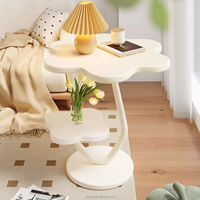 Petite table console de style rétro avec support de rangement pour la maison salon chambre ou balcon café ou utilisation latérale
