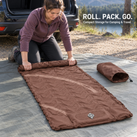 Matelas de couchage gonflable avec chambres à air ondulées, tissu laminé TPU, pompe à pied intégrée et oreiller intégré pour marque privée