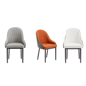 Chaise de luxe nordique, style moderne minimaliste, revêtement en cuir souple, pour hôtel, restaurant - Product Image 1