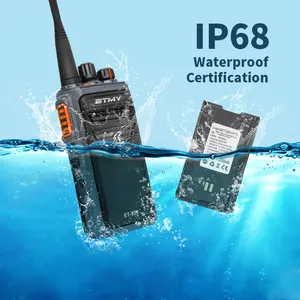 IP68 a prueba de agua 10W de larga distancia Vhf Uhf construcción al aire libre Talkie Walkie 5km de largo alcance radio bidireccional walkie talkie