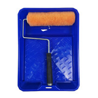 Juego de cepillos de tambor de microfibra PMS de 9 pulgadas, bandeja gruesa, cepillo de rodillo personalizable, herramientas manuales, demanda de fábrica