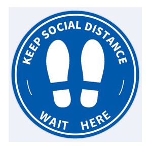 Pegatinas autoadhesivas de 6 pies para pisos con diseño de huellas, pegatinas para niños, pegatinas de distanciamiento social para centros comerciales - Product Image 1