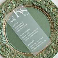 Menu de mariage personnalisé en acrylique, menu de mariage, menu de fête prénatale, menu d'anniversaire, présentoir alimentaire, décoration de table événementielle, dîner de luxe