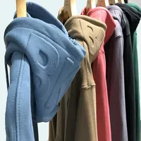 Custom 3D Reliëf Plus Size Hoodies Unisex Sweatshirt Afdrukken Logo Embossing 100% Katoen Hoodies