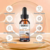 Emballage OEM Gouttes de Shilajit Shilajit Original Soutien à la santé globale Gouttes liquides de Shilajit de l'Himalaya