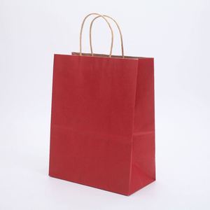 30% Discount Custom Packaging Recycle Brown Kraft Twisted Flat Handle <b>Bag</b> - Product Image 5
