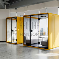 HS Nouveau design Fabrication d'aluminium Cabine téléphonique acoustique privée 4/6 personnes Cabine insonorisée Bureau Réunion Cabine Bureau Pod