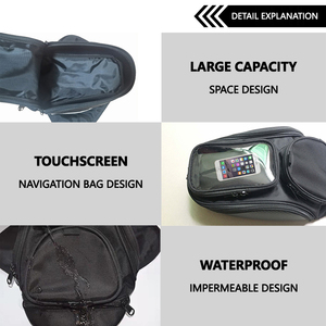 Meilleure vente mode géométrique Sport moto magnétique huile carburant étanche sac sec moto sacoches moto réservoir sac - Product Image 6