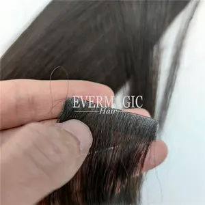 Hot Selling Wholesale Stock Grade 9A Double Drawn Invisible Tape Hair Extensions Six Colors Straight Human Virgin Hair Extension