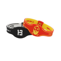 Muñequera personalizada de diseño gratuito Logotipo personalizado Pulsera de goma Pulsera elástica de silicona