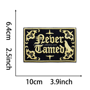 Patch brodé vintage Rebel - Style Liberté & Esprit, lettres gothiques thermocollantes pour vestes et sacs - Product Image 4