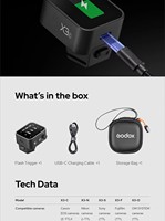 Déclencheur Godox X3 professionnel portable à batterie, synchronisation manuelle du flash, écran tactile OLED haute définition pour
