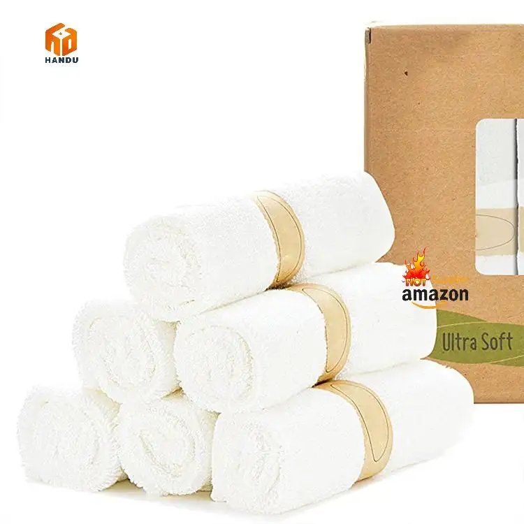Soft Absorbent Natural Newborn Bath Face Towel Bamboo Organic Baby Washcloth Washcloths