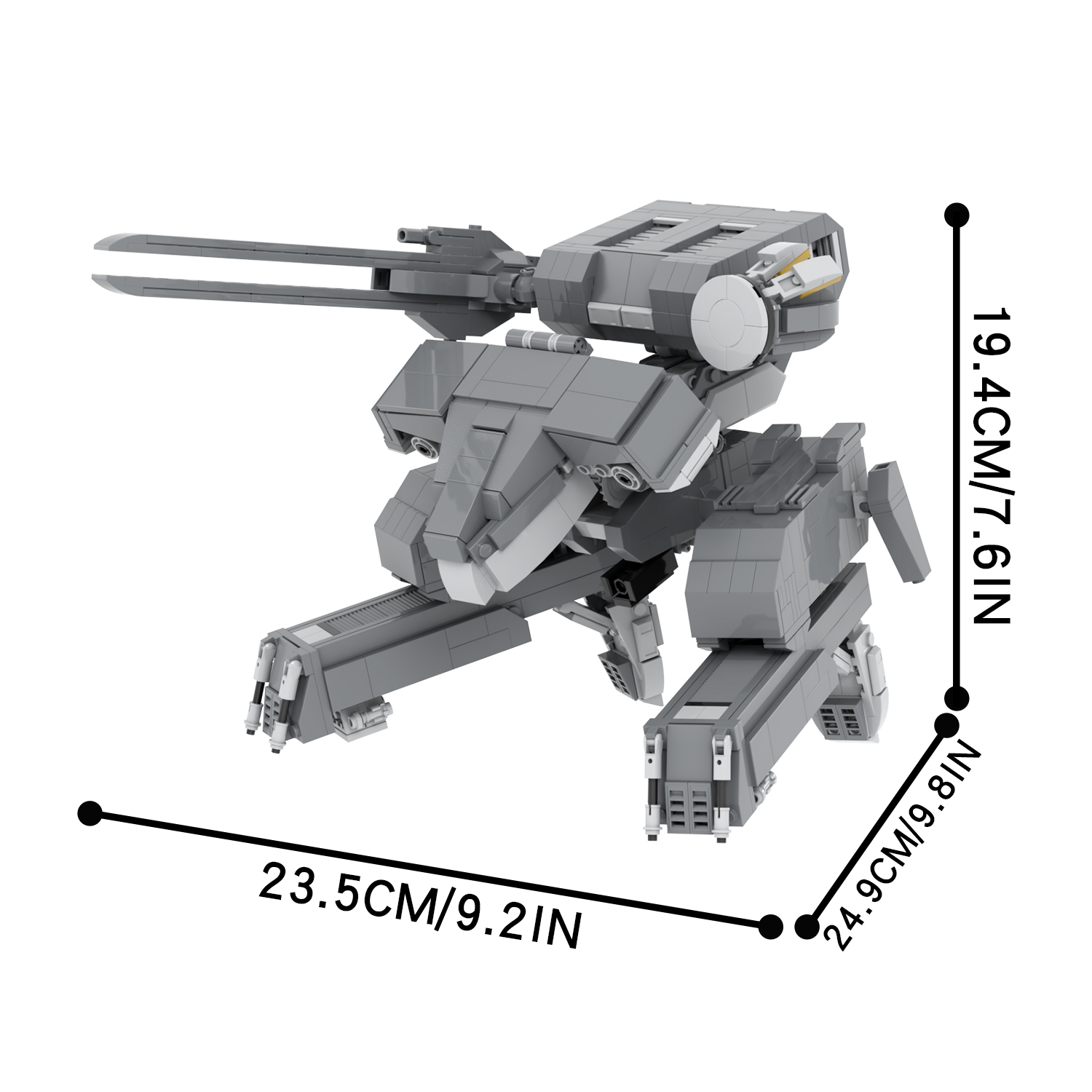 MOC1121 Creative Metal Gear REX Building Block Set, 783Pcs