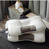 Almohada Cervical de Espuma Viscoelástica DECODEKO - Almohada Ergonómica de Masaje para Ayudar a Dormir en Todas las Posiciones 65x43cm (Paquete de 2)