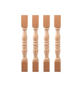 Houten baluster, onbewerkt hout, natuurlijke uitsparing, houten spindel - Product Image 3