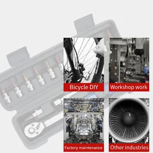 <span class=keywords><strong>Set</strong></span> di <span class=keywords><strong>Chiavi</strong></span> Dinamometriche Pintudy per Biciclette, <span class=keywords><strong>1</strong></span>/<span class=keywords><strong>4</strong></span>" 2-24Nm, Bidirezionale, con Chiave Allen e <span class=keywords><strong>Bussola</strong></span>, Tipo Preimpostato, Kit Professionale per Riparazioni - Product Image 6