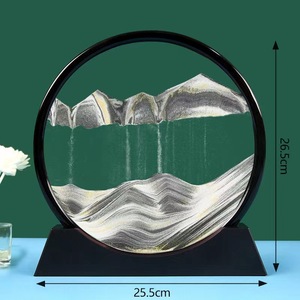 لوحات زخرفية 5 7 12 بوصة مطبوعة ثلاثية الأبعاد بالألوان المائية على شكل ساعة رملية فنية للرمال المتحركة - Product Image 5