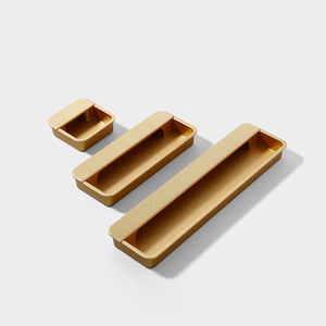 Invisible Embedded Furniture Handles, Non Slip Textured Drawer Pulls for Wardrobe Cabinet Bathroom Cabinet - Product Image 1