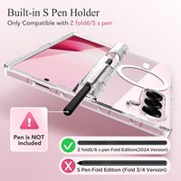 Étui magnétique MOBOSI pour Z Fold6 avec support pour S Pen, protection d'écran, protection intégrale contre les chocs, polycarbonate transparent, charge sans fil, étanche