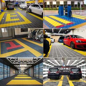 Suelo de plástico antideslizante enclavamiento drenaje garaje piso - Product Image 3