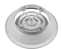 Diffuseur d'air mécanique circulaire en aluminium au design industriel moderne pour la ventilation des entrepôts et des sous-sols