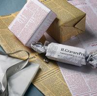 Journaux anglais classique avec fleur imprimée, 50 pièces, Bouquet cadeau, papier d'emballage pour journal, vente en gros