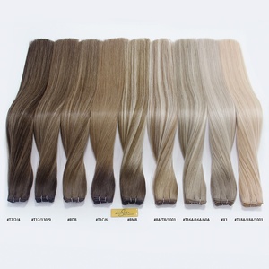 Ekstensi rambut jepit tak terlihat Luxsea warna pirang abu-abu highlight 20 inci 2026 terlaris tanpa sambungan - Product Image 4