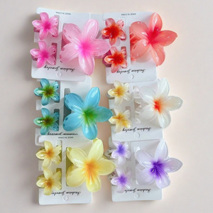 Hot-Selling Three-Piece Set Frangipani Cross-Border <strong>Flower</strong> Hairpins Shark <strong>Clips</strong> <strong>Hair</strong> Claw <strong>Clips</strong> <strong>for</strong> Women Stylish Fashion - Product Image 1