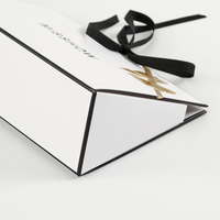 Emballage de luxe personnalisé pour perruque en carton pliable, boîte d'emballage pour perruque, nœud papillon, sacs en papier cadeau avec poignée