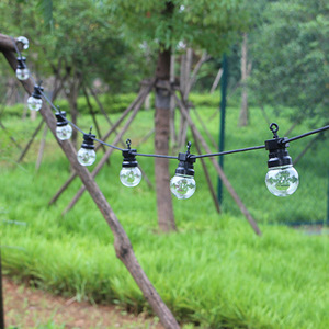 Cadena de luz <span class=keywords><strong>solar</strong></span> navideña de ratán IP44 impermeable con blanco cálido 3000K y 1 año de garantía para uso en jardín al aire libre - Product Image 3