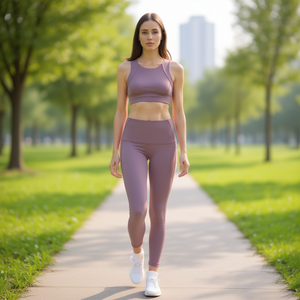 Conjunto Deportivo de Mujer: Top Corto Sin Mangas de Tela no Tejida con Tejido Inteligente, Atuendo Cómodo para Yoga, Gimnasio y Uso Diario - Product Image 2