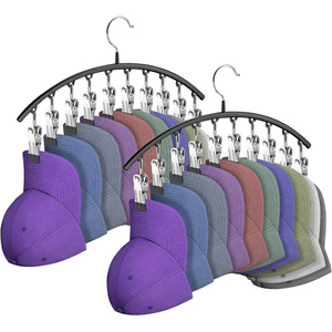 Cintre à linge multifonctionnel en acier inoxydable avec 10 pinces, résistant au vent, en métal - Product Image 3