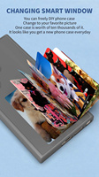 Neue Designer Magnetische Stoßfeste NFC Smart E-Ink-Display Handyhülle für Samsung S23 S24 Ultra DIY Bildschirmschutz-Hülle