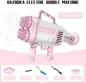 Electric 2 in 1 & Handheld Fan 64 Holes Automatic Machine Gun <b>Bubble</b> Blower for <b>Kids</b> - Product Image 4