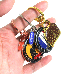 Portachiavi Personalizzato Promozionale Souvenir Turistico in Metallo <span class=keywords><strong>Parigi</strong></span>, Portachiavi in Lega di Zinco Smaltato con Torre <span class=keywords><strong>Eiffel</strong></span> - Product Image 6