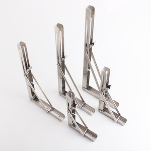 <span class=keywords><strong>Support</strong></span> triangulaire personnalisable en acier inoxydable <span class=keywords><strong>Support</strong></span> d'étagère <span class=keywords><strong>murale</strong></span> en stratifié pliant à ressort porteur - Product Image 3