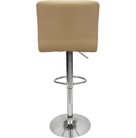 Tabourets de bar pivotants modernes et personnalisés en cuir PU épais et rembourré, hauteur réglable, avec structure métallique pour bar à domicile