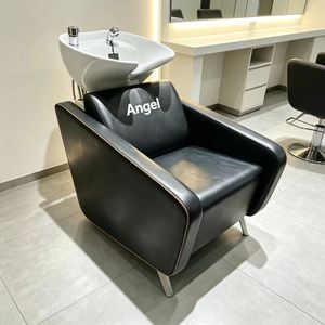 Offre Spéciale : Ensemble de lavabo et chaise en céramique pour salon de coiffure, idéal pour le lavage des cheveux - Product Image 1