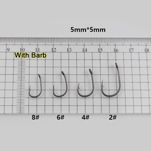 50 pièces Hameçons de pêche en acier au carbone à ardillon dorés Mustad <span class=keywords><strong>Gamakatsu</strong></span> pour carpe Accessoires de pêche 2 # -12 #   Hameçon inversé pour carpe et basse - Product Image 2