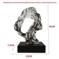 Neue Taihu-See-Stein-Skulptur im chinesischen Stil aus transparentem Kunstharz mit unregelmäßiger Form für Heim- und Bürodekoration