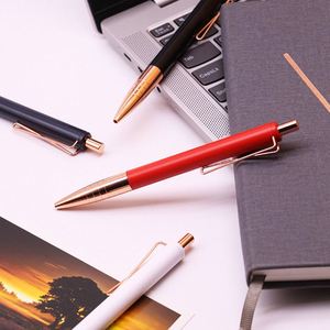 Stylos à bille en plastique et métal haut de gamme avec logo personnalisé - Cadeau d'affaires promotionnel de luxe, impression UV multicolore, design moderne, écriture 0,5 mm - Product Image 5
