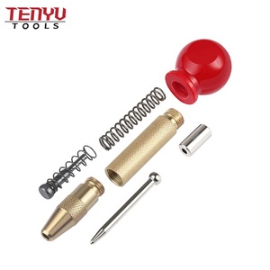 Gold Color Brass Metal <strong>Punch</strong> Knurled Brass Spring Loaded <strong>Automatic</strong> <strong>Center</strong> <strong>Punch</strong> for Steel or Wood Accurate Drilling - Product Image 2