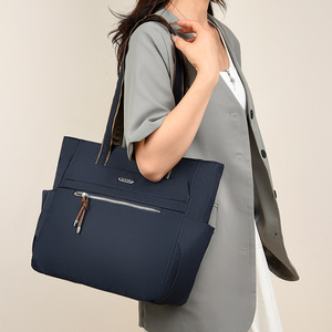 Women's Casual Designer <b>Tote</b> Bag New Trendy Large Capacity Handbag <b>Zip</b> Drawstring Single Handle Nylon Multi-Pocket Portable - Product Image 4