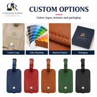 Étiquette de bagage personnalisée en cuir PU souple, écologique, résistante à l'eau, durable, avec logo tendance, créatif et luxueux, et couvercle de confidentialité rotatif